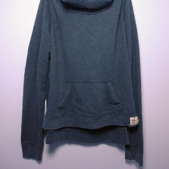 Abercrombie & Fitch Hoodie Size Medium Funnel Neck Navy Blue Soft Worn-in *SPOTS - Picture 6 of 15